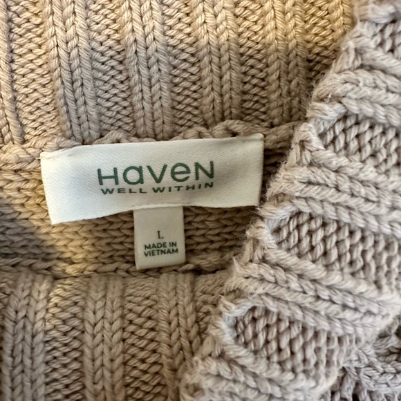 HAVEN WELL WITHIN | 100% Organic Cotton Cable Knit Sweater - Picture 2 of 3
